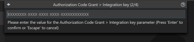 Entering your integration key